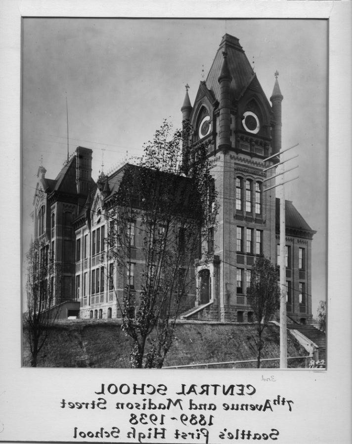 Central School Building. 7th Avenue and Madison Street. 1889-1938. Seattle's first high school