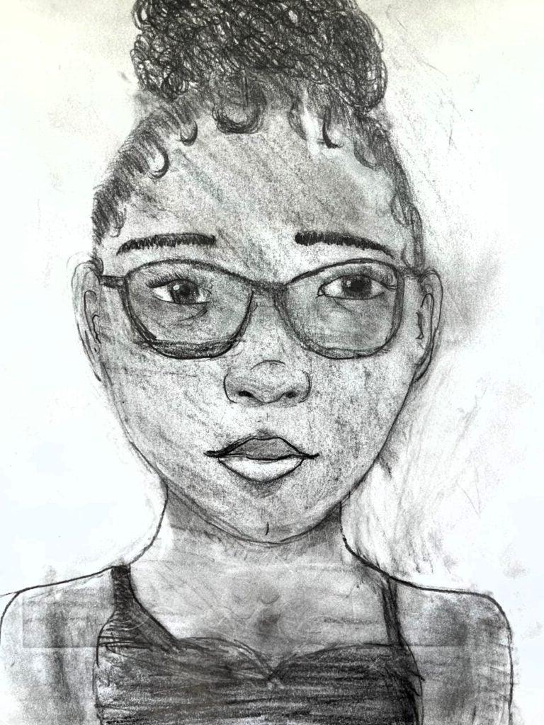 Zoe Plummer, 8年级，“I SEE ME”，绘画